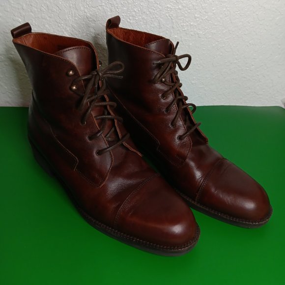 Eddie Bauer Shoes - Vintage Eddie Bauer Boots Womens Lace Up Roper Leather Brown Made in Italy 11M